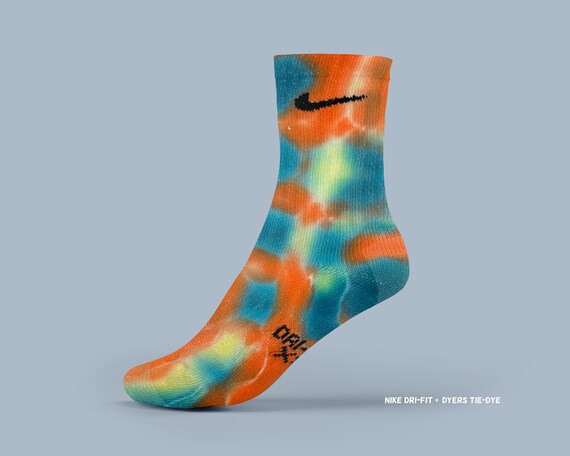 Tie dye Socks Tie Dye Orange Teal Yellow Toddler Nike Socks Kids Sizes Casual Custom Colorful Socks Dyers Tie Dye Etsy
