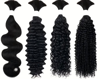 Extensiones de cabello humano virgen brasileño - Trenzas bohemias, 300 g