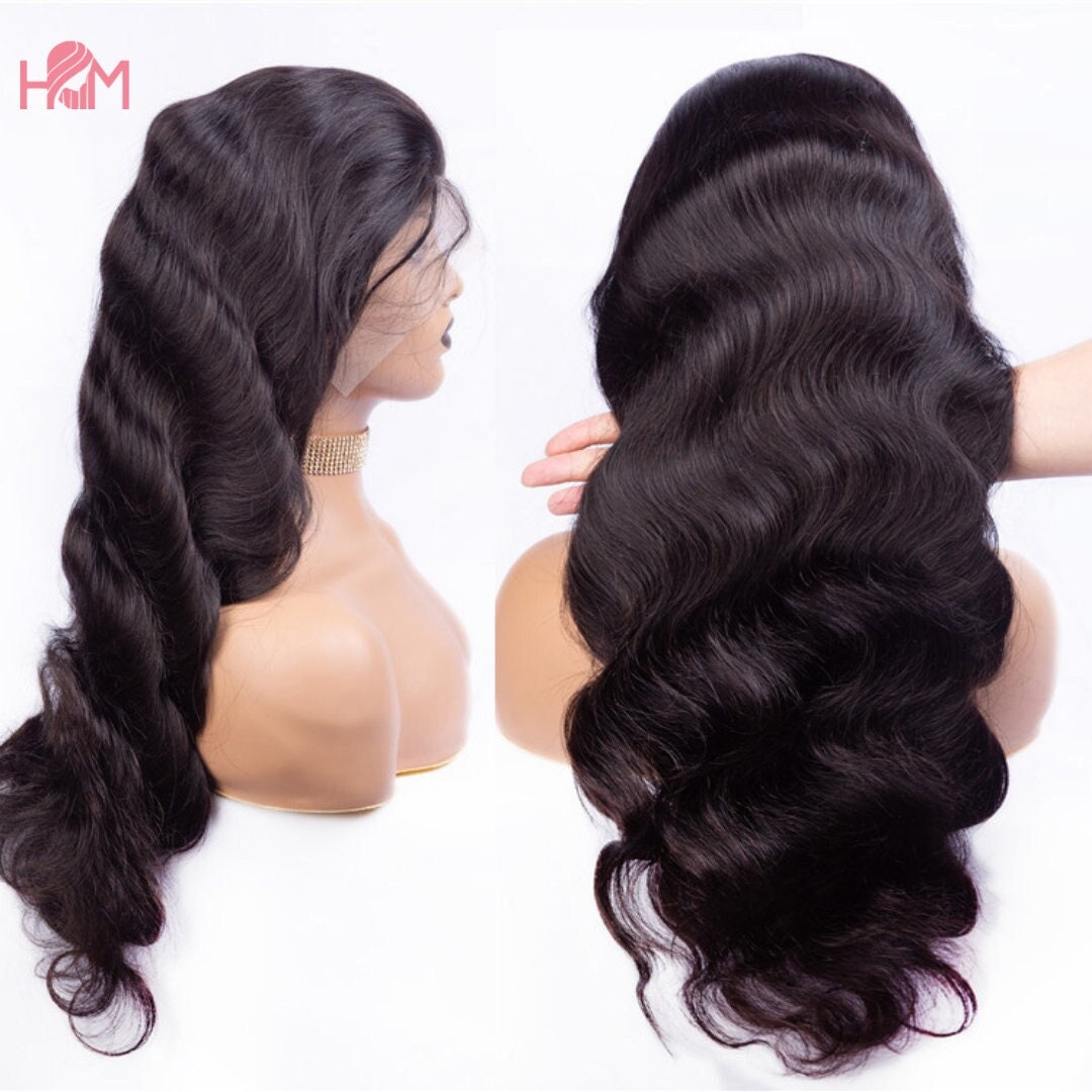 Body Wave Wig 180% Density human hair wigs 134 lace front Etsy 日本