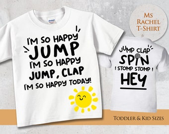 Ms Rachel &quot;I&#39;m So Happy&quot; Double Sided Kids T-Shirt