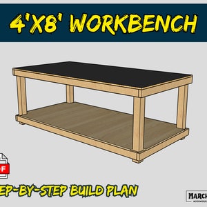 4' x 8' Basic Workbench Digital Woodworking Build Plan - PDF Build Plan