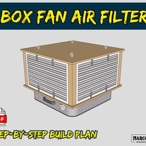 Box Fan Air Filter Woodworking Plans – DIY PDF Build Plan – Printable Air Purifier for Garage or Workshop