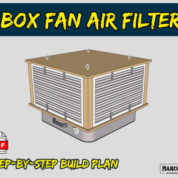 Plan de construcción digital del filtro de aire del ventilador de caja - Plan de construcción en PDF