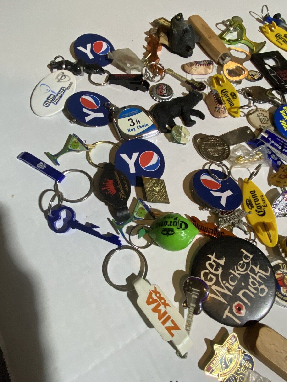 Huge Collection of Keychains, Bottle Openers, Buttons, Pins and Other ...