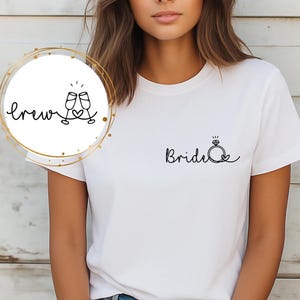JGA women&#39;s shirt, bride shirt, team bride shirt, T-shirts for hen party mom, JGA party shirt · shirt ladies girls maid of honor