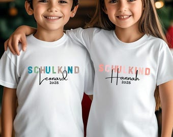 Personalized T-shirt for starting school, schoolchild 2026 gift idea, back-to-school shirt, schoolchild, first grader photoshoot