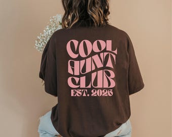 Personalisiertes Cool Aunt Club Shirt , Geschenkidee Für Tante, Geschenk Patentante, Schwangerschaft verkünden, Du wirst Tante, Schwester