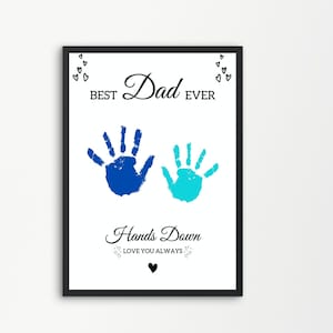 Papa gedicht kaart afdrukbaar, handafdruk kunst ambacht, bewerkbaar gedicht kunst aan de muur, verjaardagscadeau vader, cadeau vader zoon, ter nagedachtenis aan vader, stiefvader cadeau