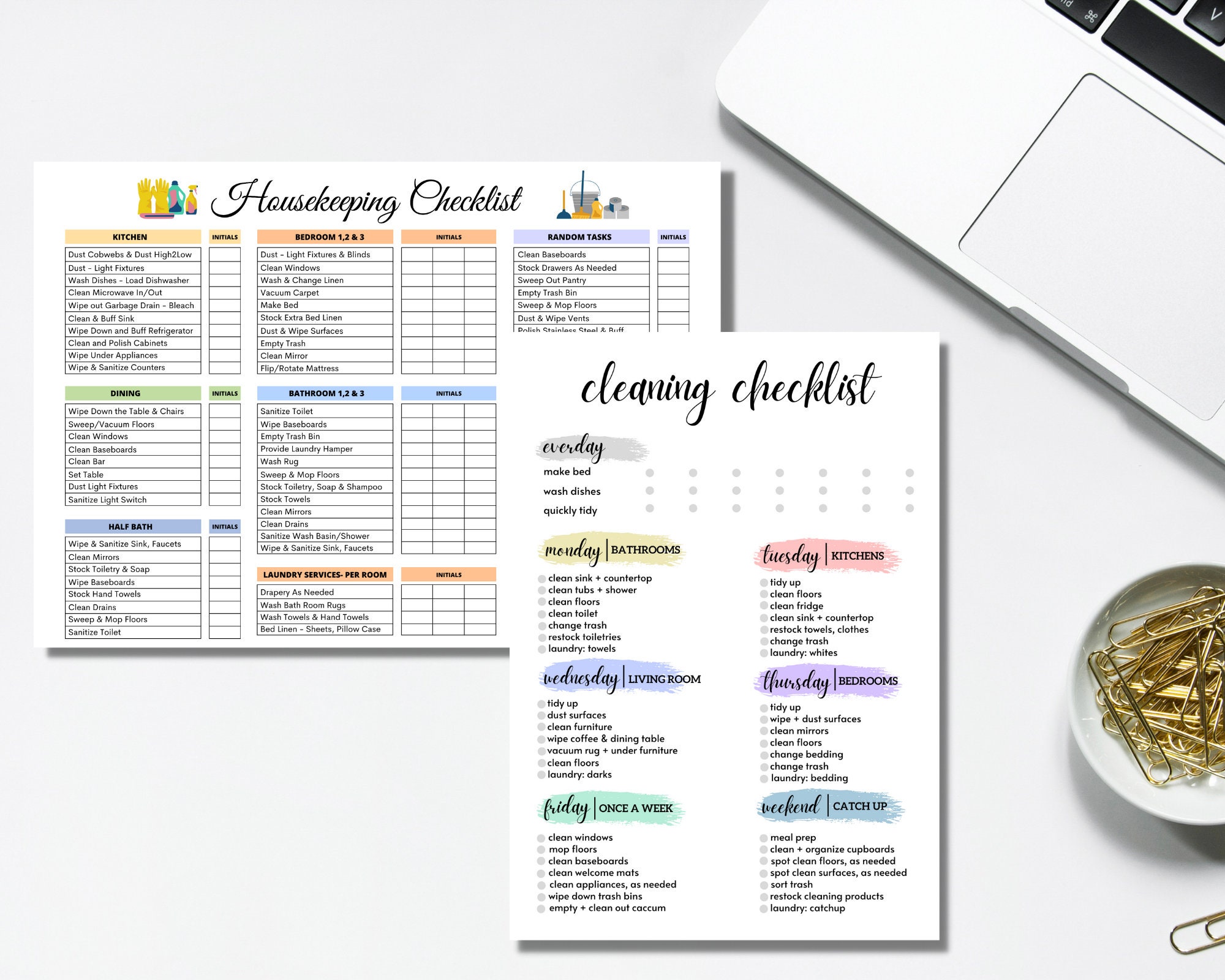 Editable Cleaning Checklist Bundle Cleaning Schedule - Etsy Australia