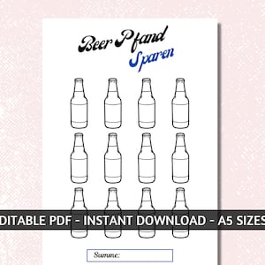Beer Pfand Spar Challenge, gioco finanziario Bugdet, Sparchallenges &quot;Sparglas&quot;, download digitale