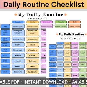 Daily Routine Planner | Digital Download| Printable Planner | Routine Checklist | Daily Routine| Daily Routine Tracker | A4& A5 | PDF