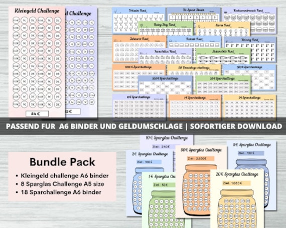 Würfel Spar Challenge, A6 Budget Binder & Zipperumschlag Format, Digitale Datei als PDF, Budget Planer, Budget Sheet, Spiel des Lebens