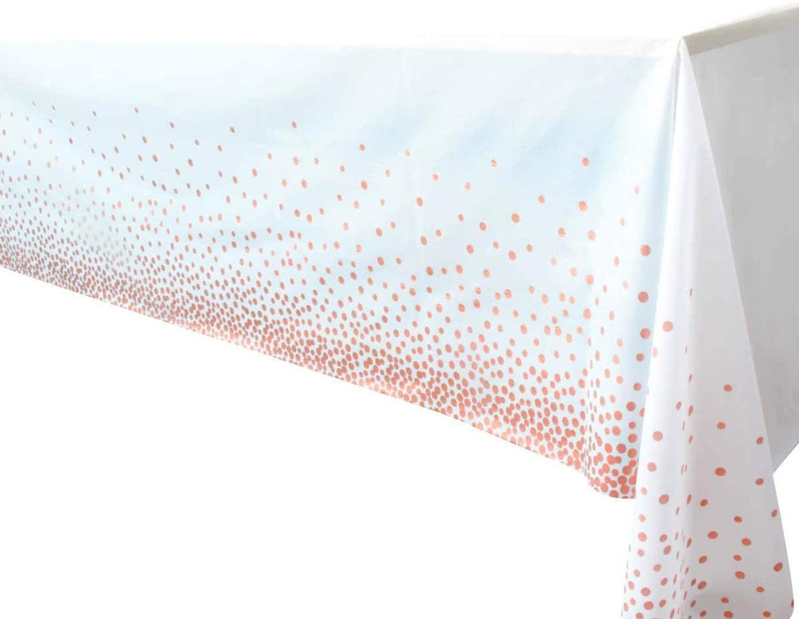 Rose Gold & White Disposable Plastic Tablecloth for Parties Etsy