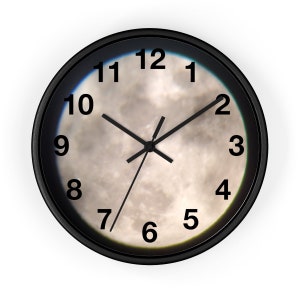 10 INCH Wall clock. Photo Of the Moons Surface