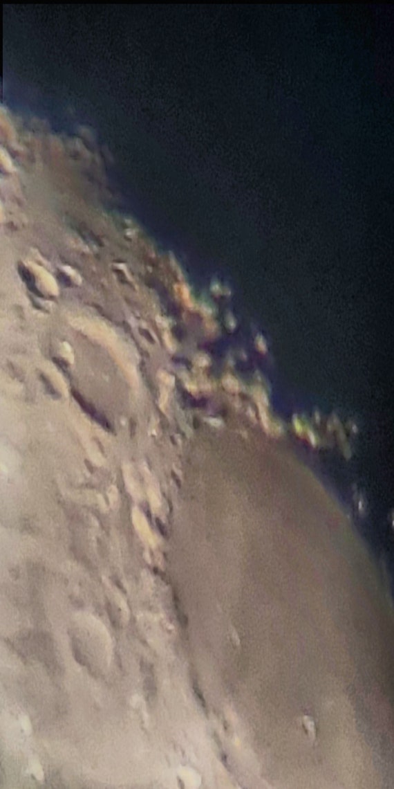 Moons Surface Close up of Crater Digital Download