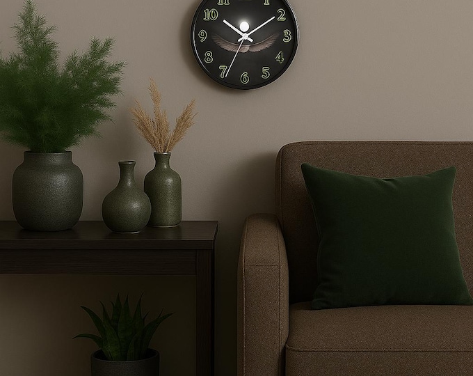 Soring Moonlit Eagle 10 inch Clock