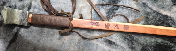 Native American Ceremonial Pipe Hand Made In USA With wolf,eagle and a Bear Laser engraved