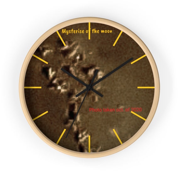 10 INCH Wall clock With Close up photo Of the Moons surface