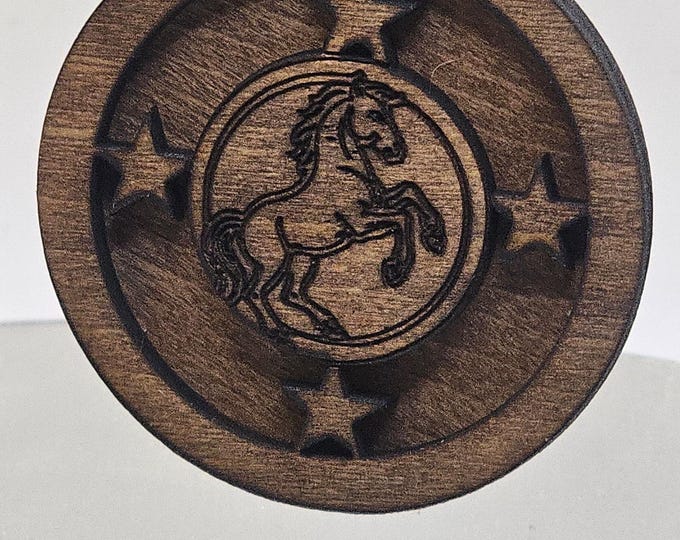 Wooden Horse Pendant Necklace | Rustic Western Jewelry  | Equestrian Gift |