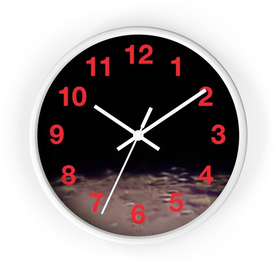 10 Wall Clock Featuring A Photo of the Moons Lunar surface