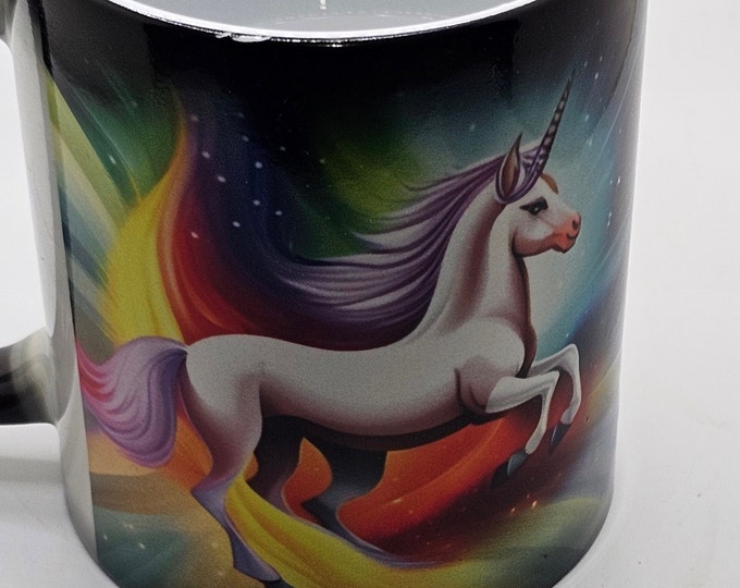 Color Morphing Mug/Magic Mug/11 oz. Mug With Image of A Unicorn