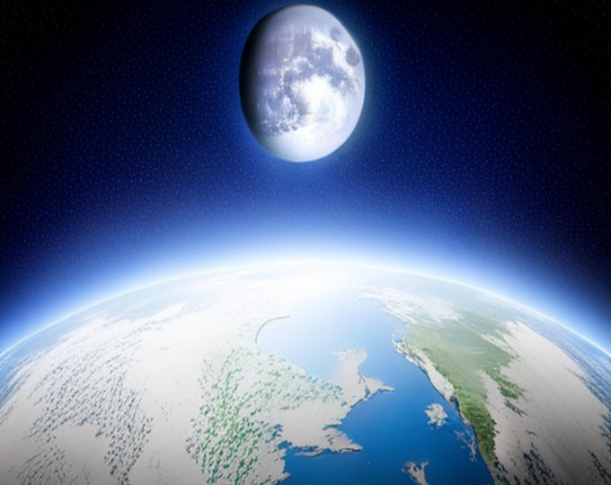 Art Printable | View of Earth From Space   Digital Download