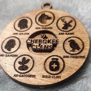 7 Cherokee Clans Pendant &  Booklet Set – Laser Engraved Native Heritage Gift