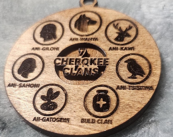7 Cherokee Clans Pendant &  Booklet Set – Laser Engraved Native Heritage Gift