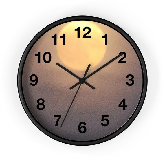 10 Inch Clock with Photo OF the June Full Moon 2022