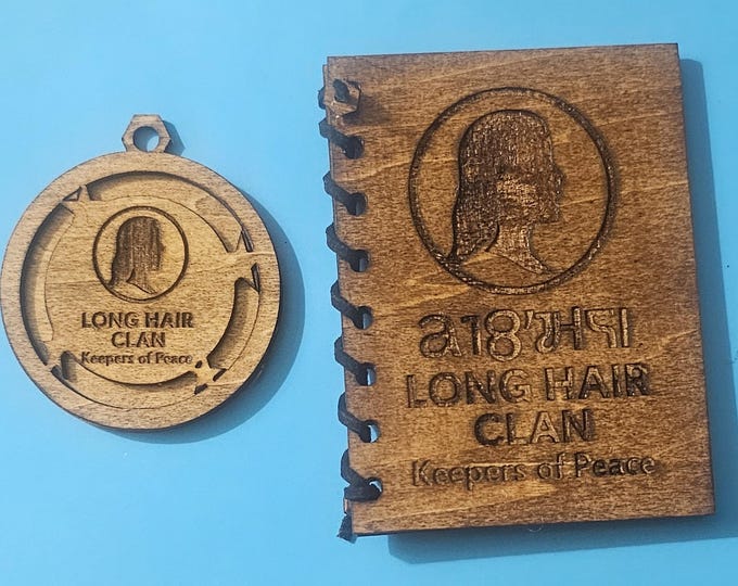7 Cherokee Clans Collection - Long Hair Clan Pendant & Book Set  Laser Engraved Wooden Heritage Jewelry and Info Book