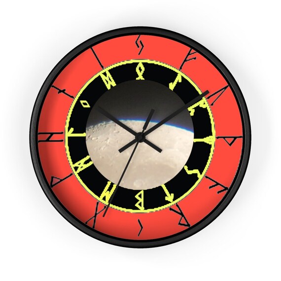 10 inch Wall clock Custom Face /Photo of the Moons Surface