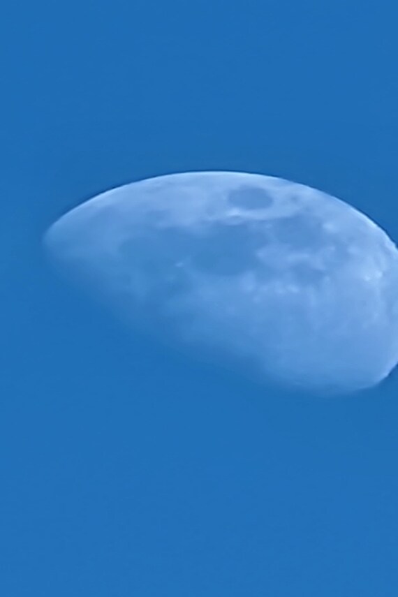 Daylight Photo of the Moon Digital Download