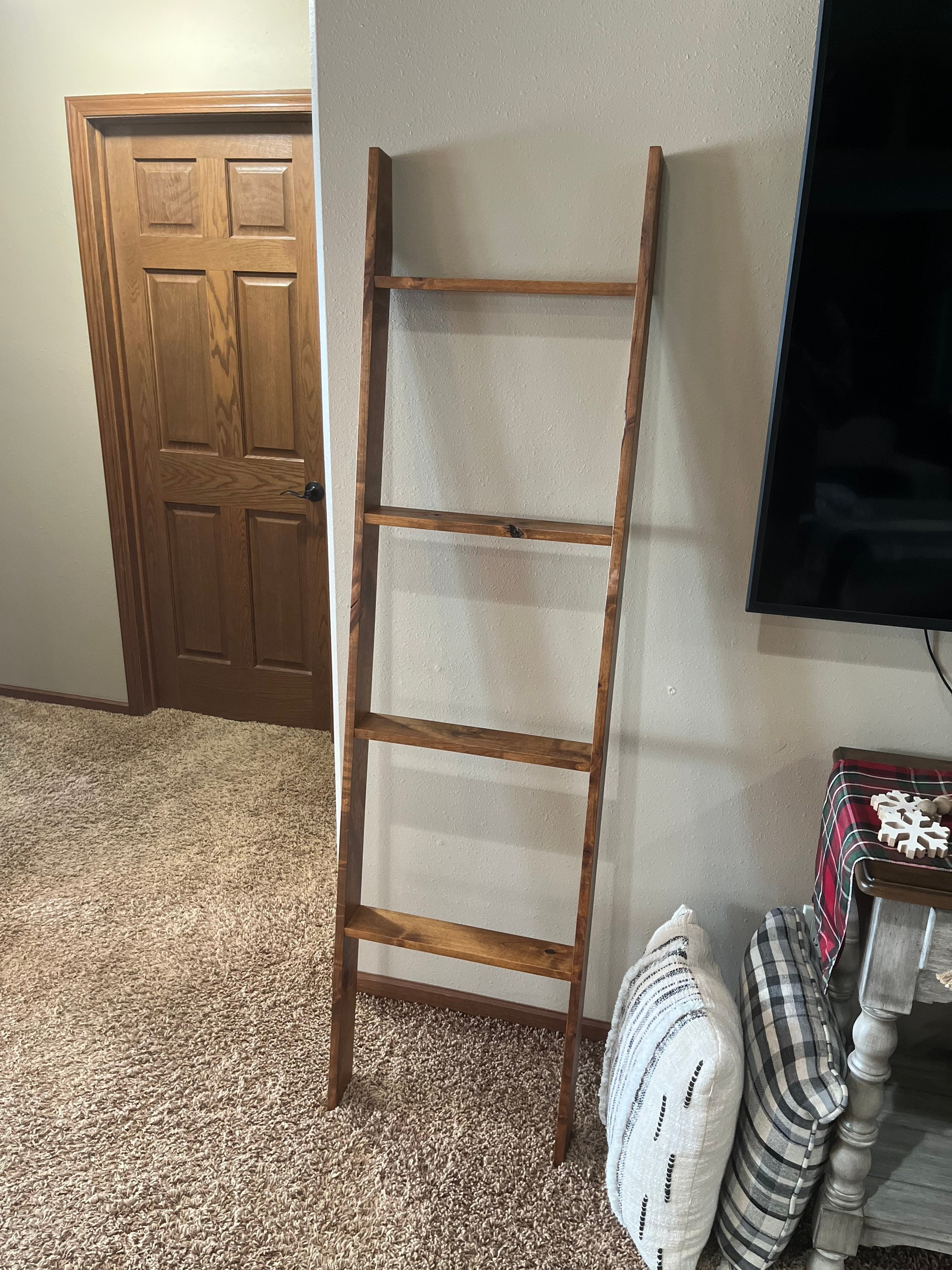 Custom Hardwood Blanket Ladder Etsy