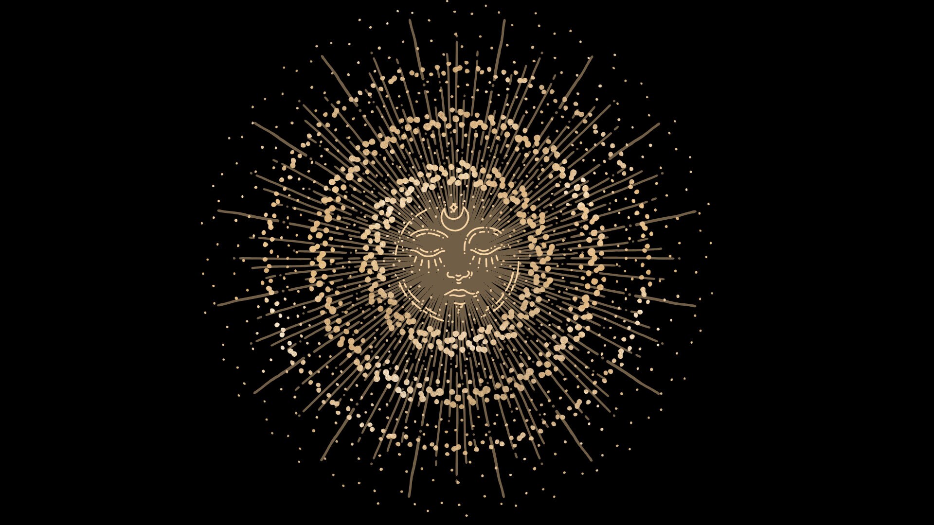 Desktop Wallpaper Golden Universe (Download Now) - Etsy