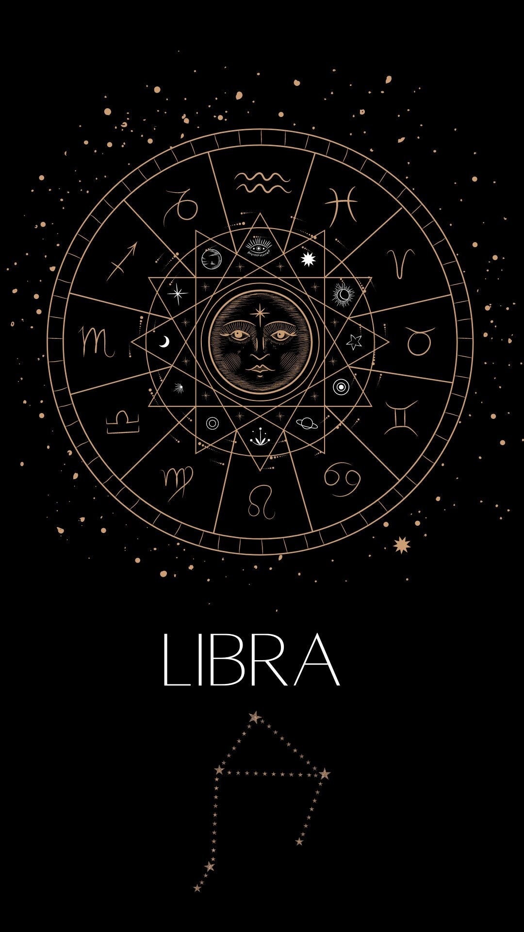 Download Minimalist Cute Libra Zodiac Symbol Wallpaper  Wallpaperscom