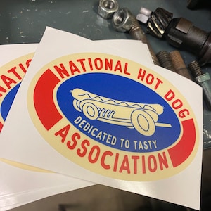 National Hot Dog Association - Sticker - Vintage Hot Rod Racing Historical Novelty Decal