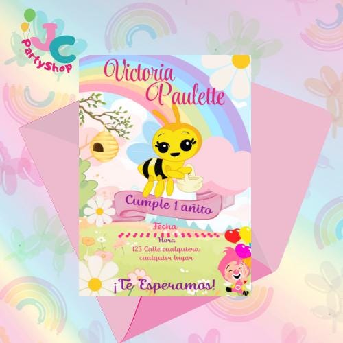 Abejita Birthday Invite