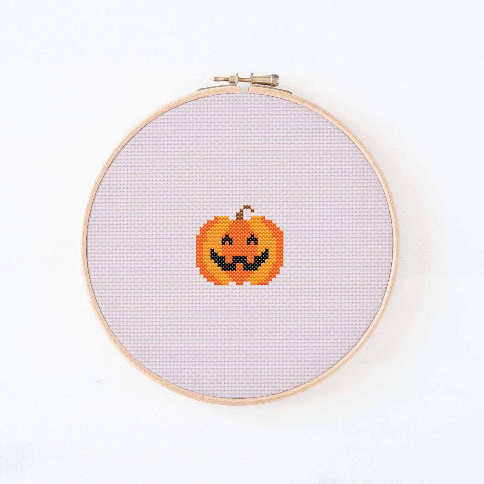 Tiny Jack O Lantern Cross Stitch Pattern | Beginner Halloween Decor ...