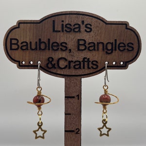 Celestial Earrings, Planet & Star Earrings, Hypoallergenic Earrings, Nerdy Earrings, Astronomy Jewelry, Astronomy Gift for Her
