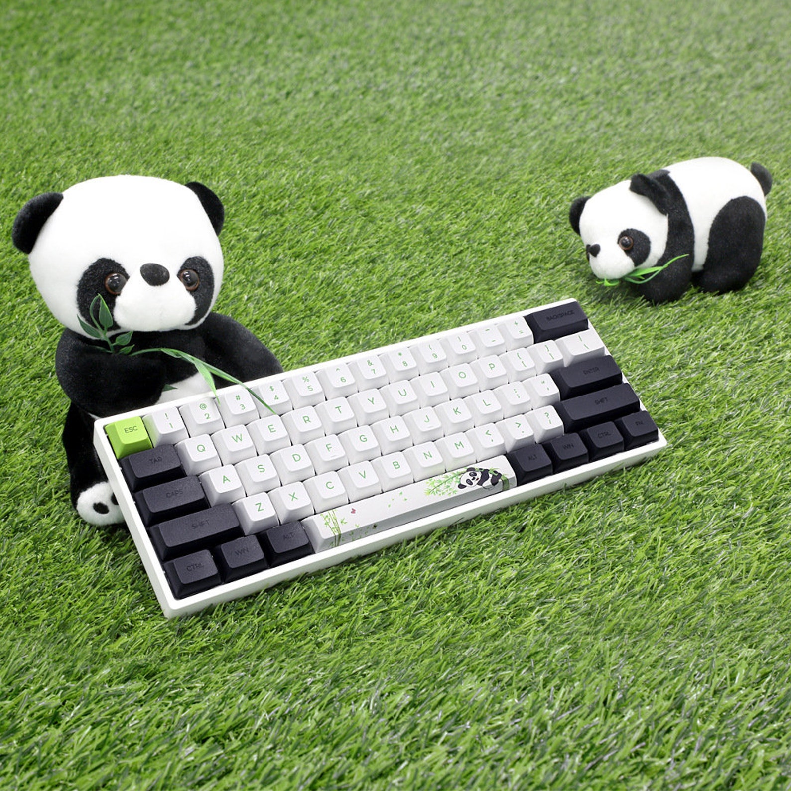 Panda PBT Mechanical Keyboard 60 Keyboard Custom Built Etsy
