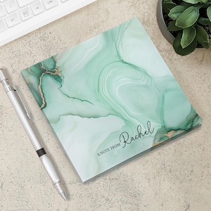 Bloc de notas Post-it® personalizado, bloc de notas personalizado, bloc de notas adhesivo estético con nombre, lista de tareas elegante, regalo para compañeros de trabajo y profesores.