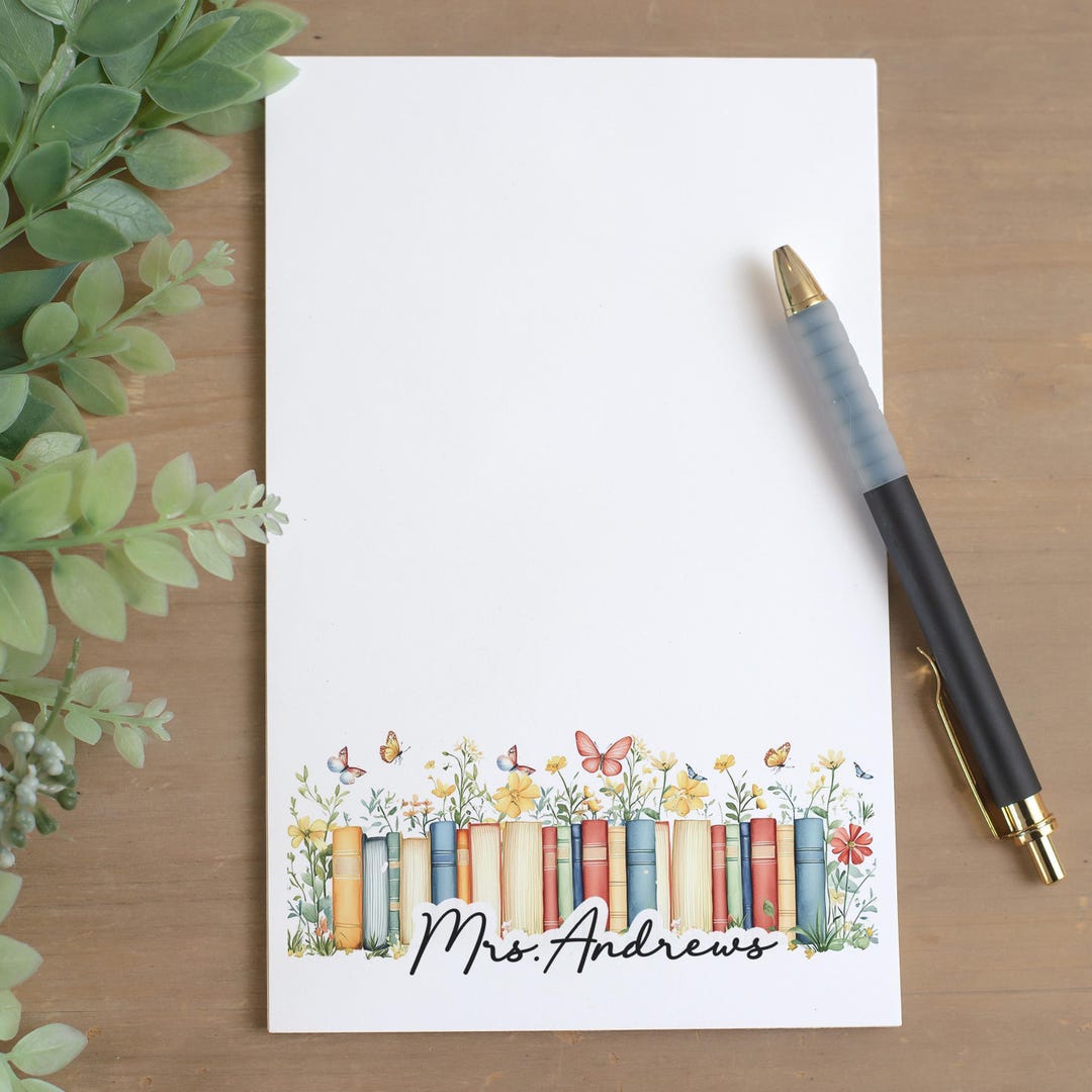 Personalized Teacher Note Pad, Custom Name Stationery, Classroom ...