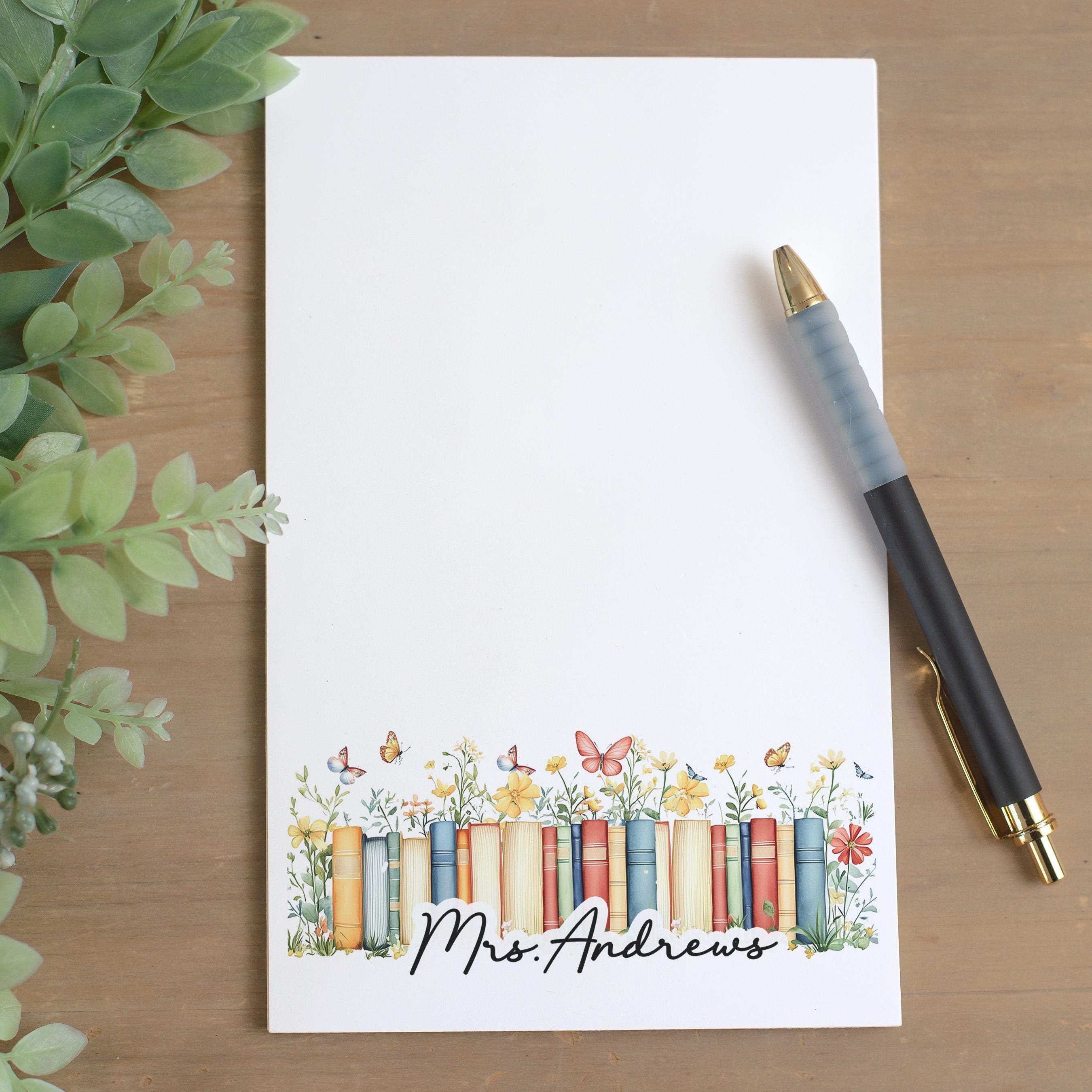 Personalized Teacher Note Pad, Custom Name Stationery, Classroom ...