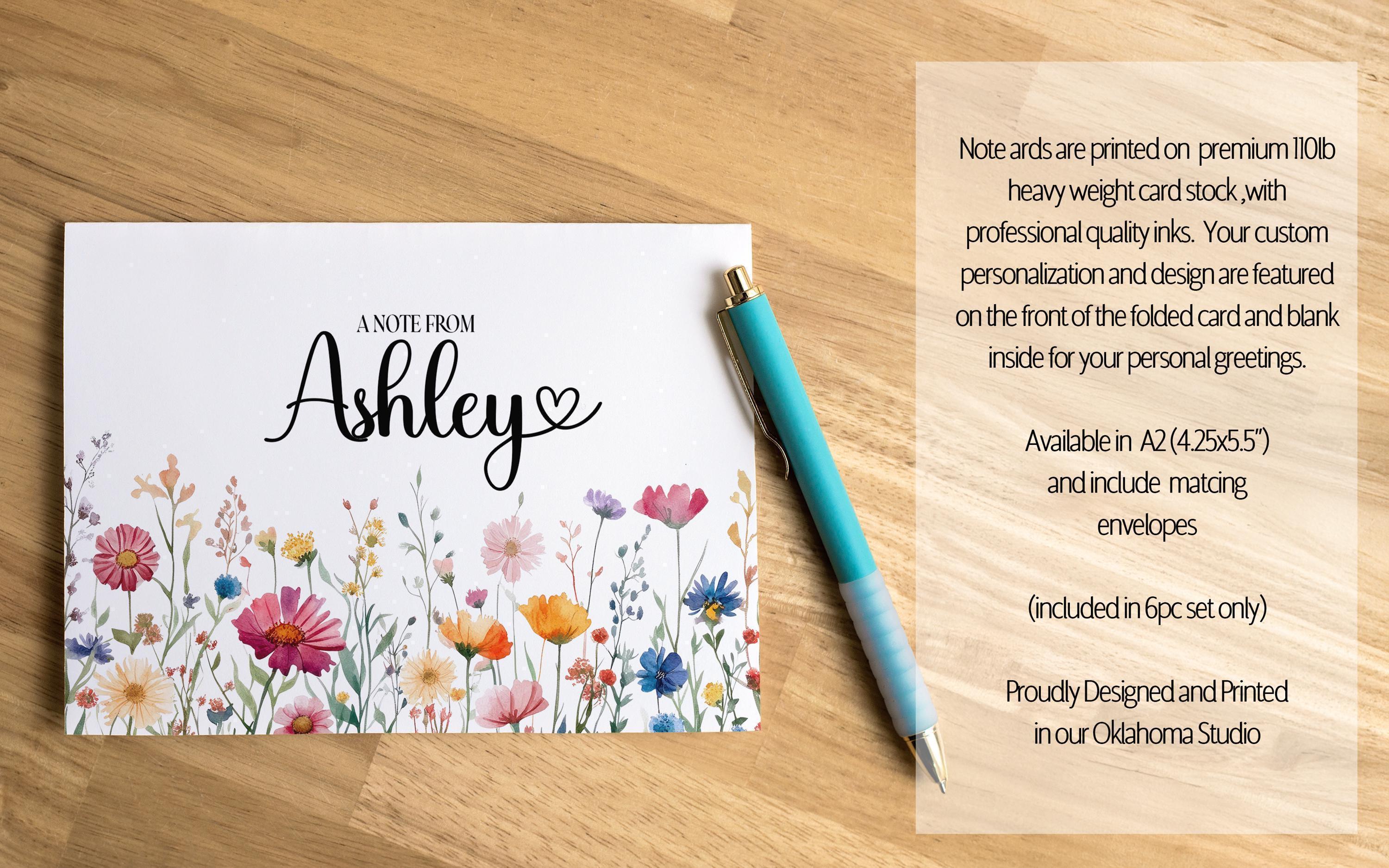 Personalized Stationery Set, Wildflowers Letter Writing Gift Sets ...