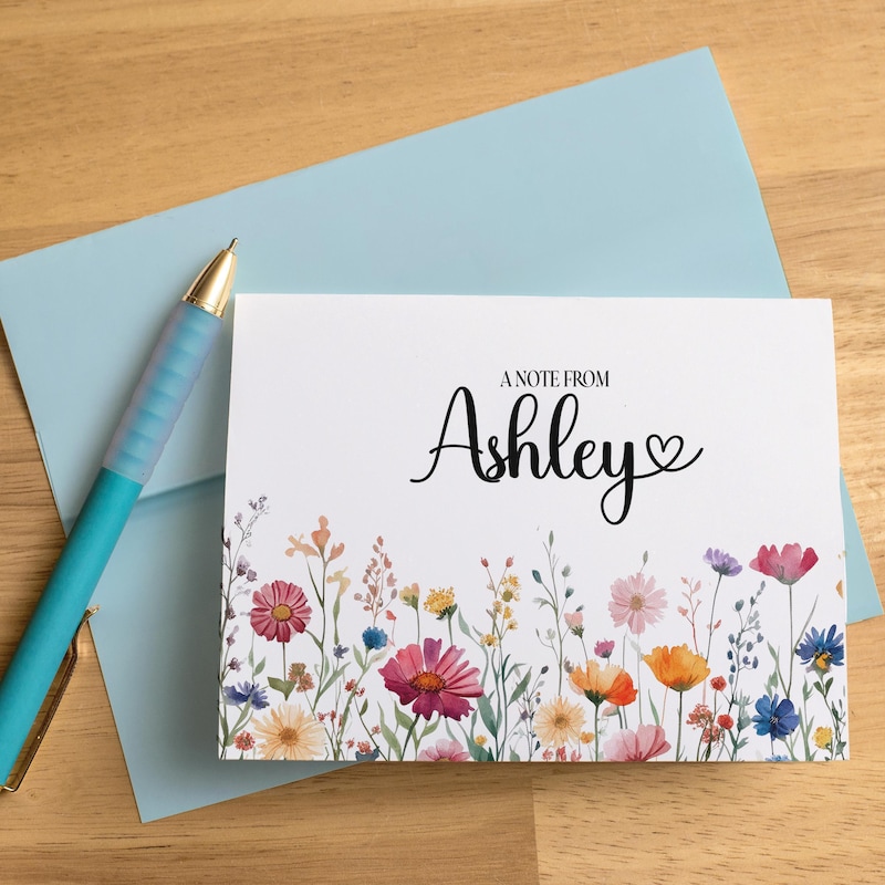 Personal Note Design Personalized Note Cards - Etsy