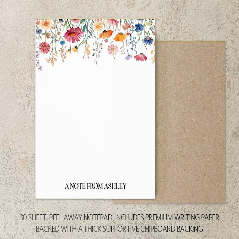 Personalized Stationery Set, Wildflowers Letter Writing Gift Sets ...