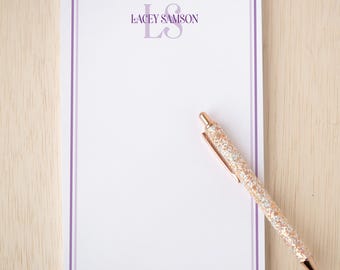 Personalized Notepad, Custom Monogram Initials Notepads, Teacher gifts, Co-Worker Gift, To Do List, Professional Stationery for Him, for Her