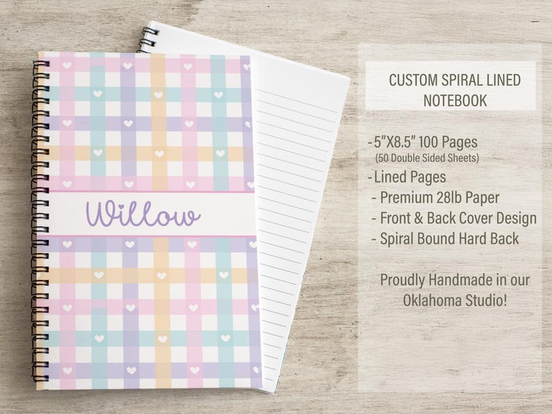 Personalized Stationery Set, Kids Letter Writing Set, Writing Paper for Girls, Heart Notebook, Girls Notepads, Notecard Set, with Envelopes afbeelding 4