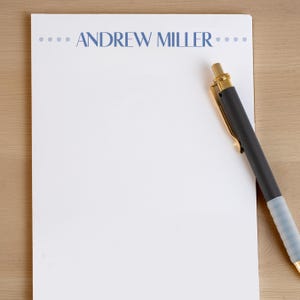 Personalized Notepad, Custom Monogram Initials Notepads, Teacher gifts, Co-Worker Gift, To Do List, Professional Stationery for Him, for Her