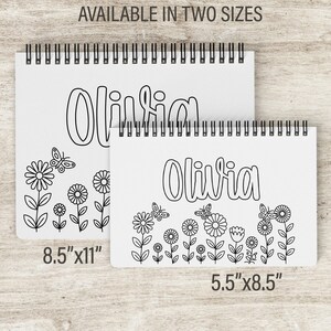 Girls Personalized Butterfly Coloring Book, Custom Kids Coloring Books With Name, Stocking Stuffers, Party Favor gift, Childrens name Books 画像 4